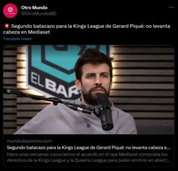 Piqué en problemas, la mala audiencia afecta al exfutbolista y la Kings League