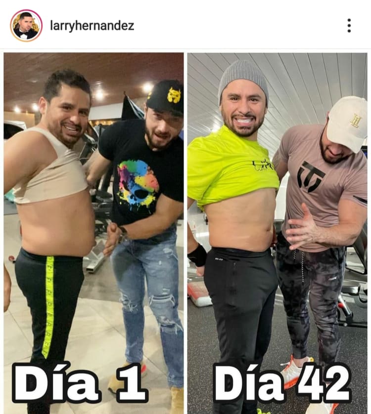 After 42 days of challenge, the change in Larry Hernández Beto Sierra is already noticeable