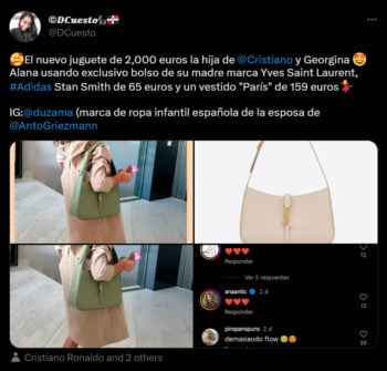 El bolso exótico que usó la hija de Cristiano