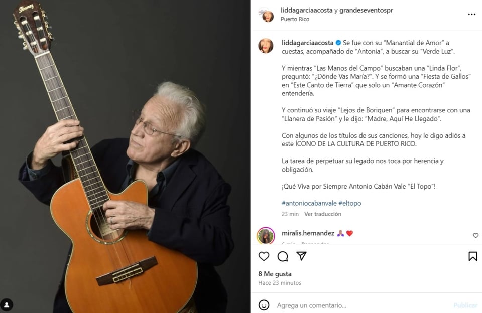 Antonio Cabán Vale, derrame cerebral, Puerto Rico, pobreza, MundoNOW