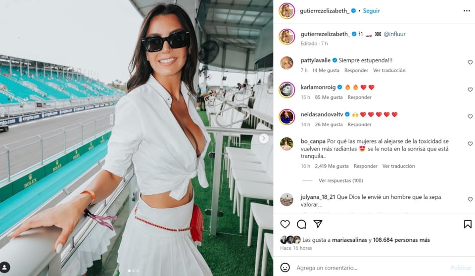 Elizabeth Guiérrez Grand Prix, photos, social networks, Instagram, MundoNOW
