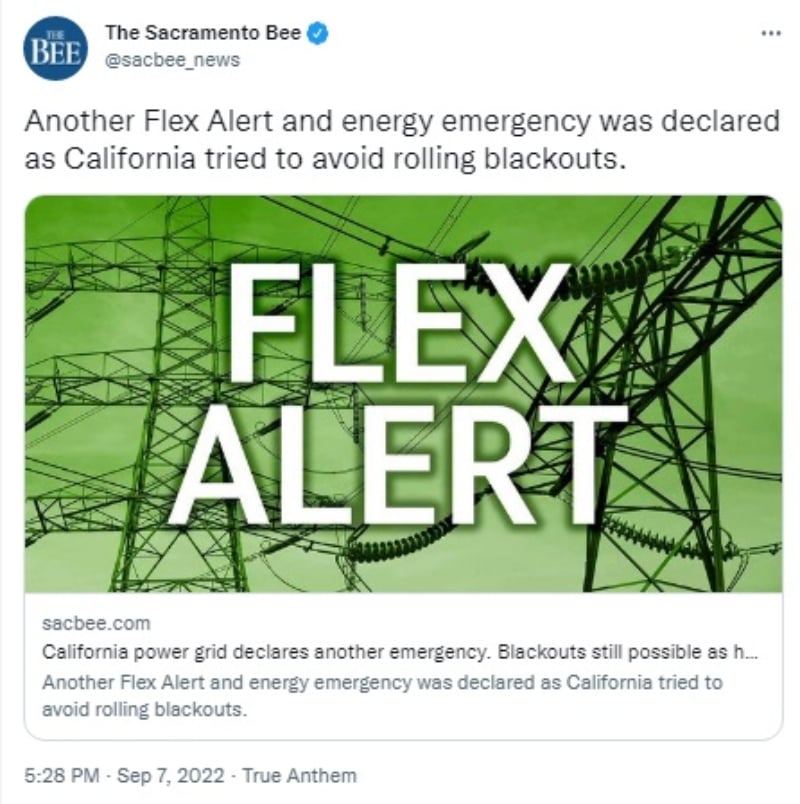 Emergencia energética California: Hacen petición a los ciudadanos