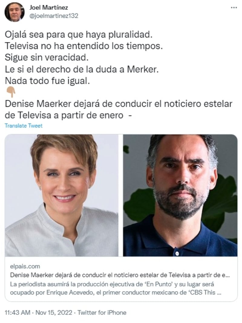 "Es un periodista con una amplia trayectoria"