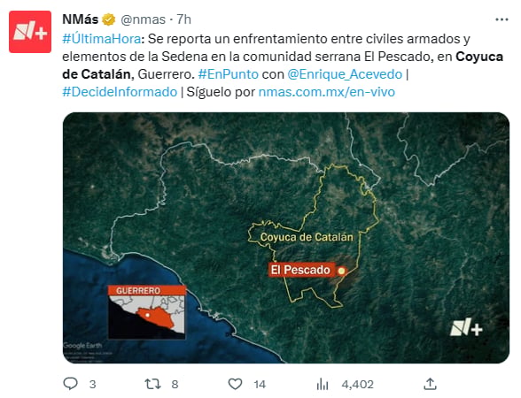 Tiroteo Ejército muertos Guerrero