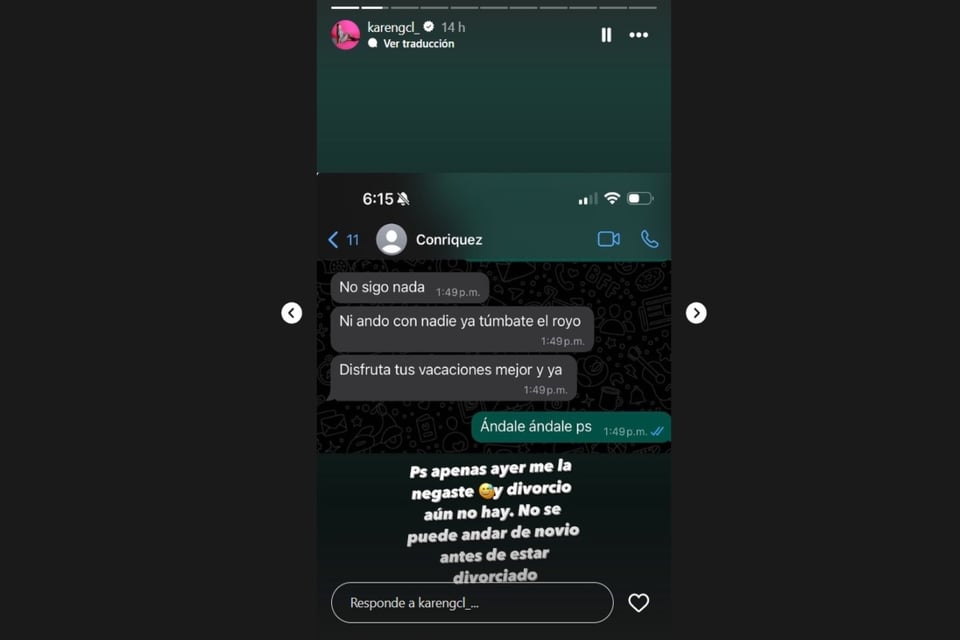 screenshots, conversations, divorce, claim, MundoNOW