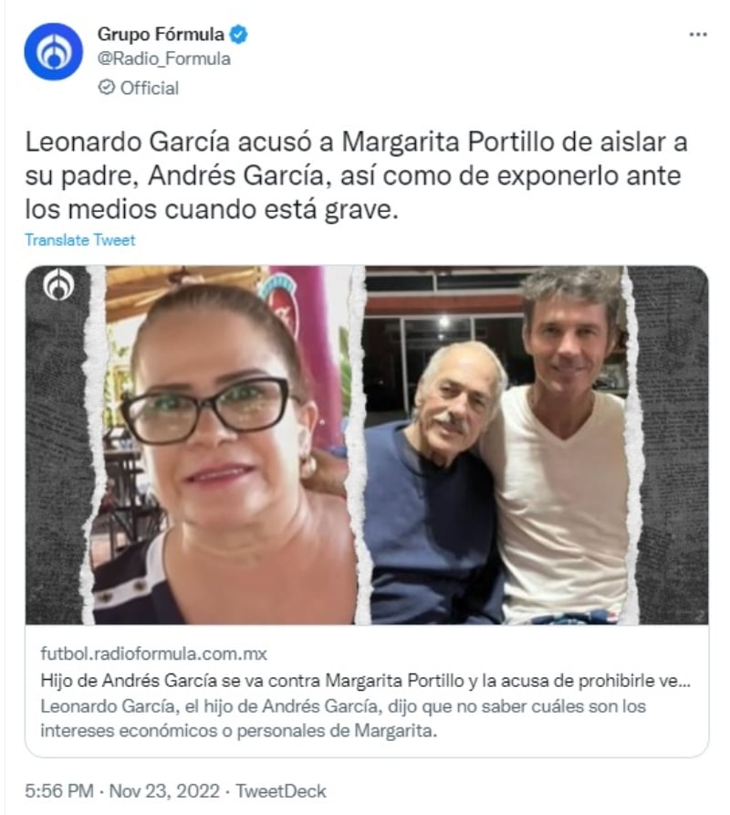 Lo contradice en sus acusaciones