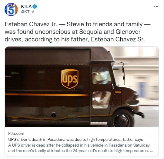 Esteban Chávez Jr. llevaba cuatro años en UPS y amaba su trabajo
