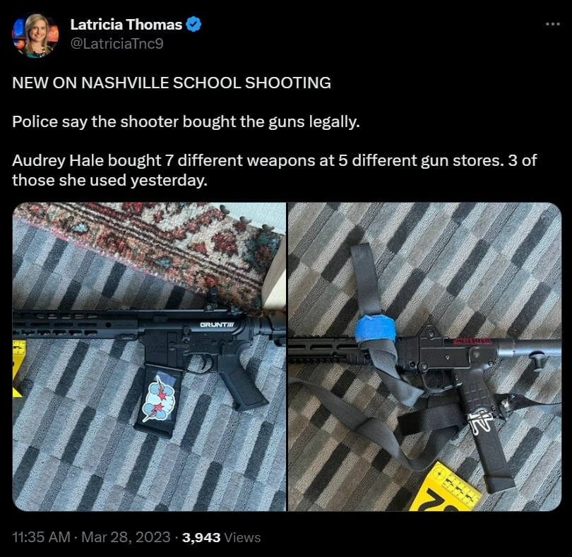The photo before the shooting: Nashville authorities assured that the attacker bought 7 legal weapons