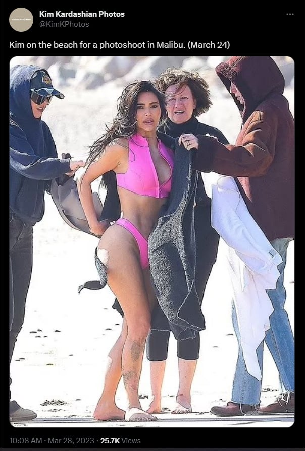 Kim Kardashian shows her sensuality in a photo session on the beach