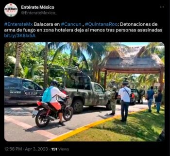 ¿Cómo sucedieron la balacera en la playa de Cancún?