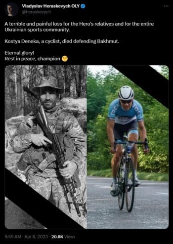 ¿Cómo murió el ciclista ucraniano, Kostya Deneka?
