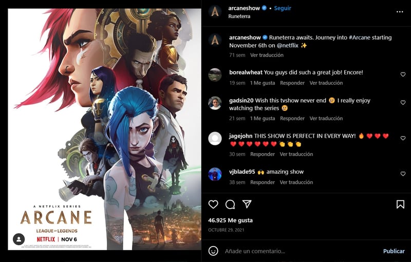 Adaptaciones de videojuegos a series o películas: Arcane