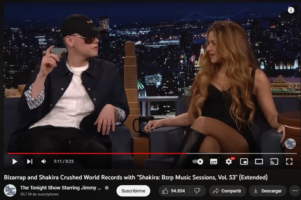 Shakira confesses a secret in an interview with Bizarrap and Jimmy Fallon, "her hips don't lie".