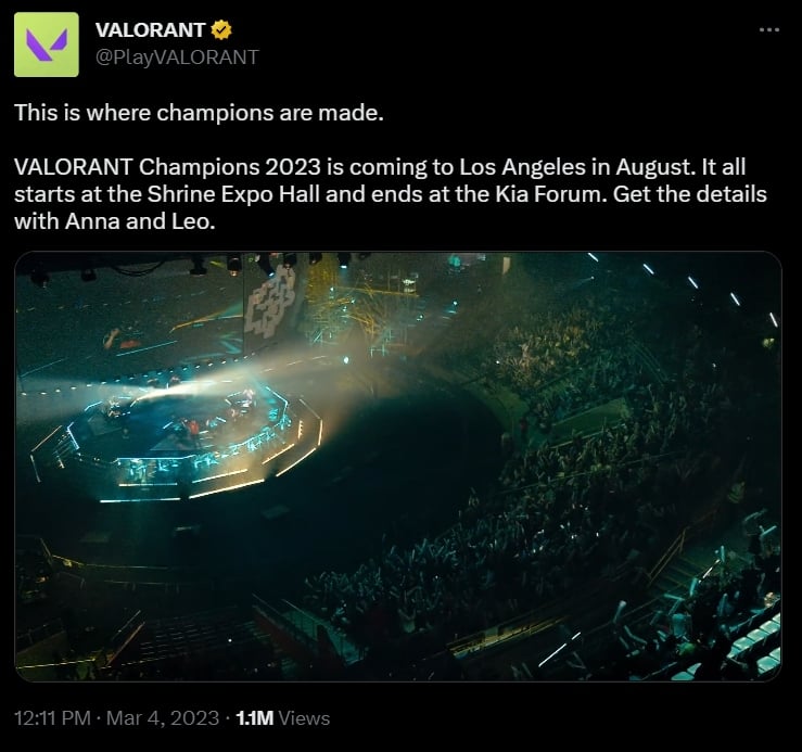 Fecha del "Champions 2023" de Valorant es anunciada