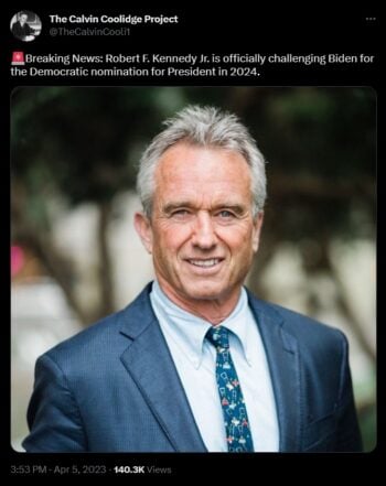 Robert Kennedy hace oficial el anuncio y se postula para las elecciones de 2024