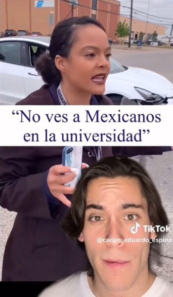 Afroamericana explota contra hispanos y mexicanos, uno de ellos le da una lección