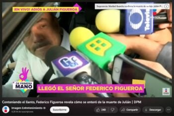 Federico Figueroa afirma que se enteró de la muerte por un reportero