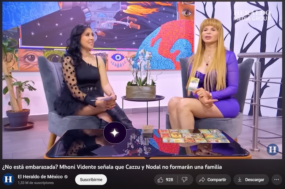 Mhoni Vidente points out that Cazzu does not want to get pregnant, points out that she and Nodal will separate