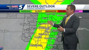 Emiten clima severo y tornados para las siguientes localidades en Oklahoma