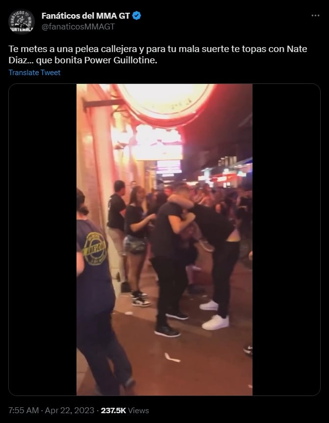 Nate Diaz enfrenta una orden de arresto por pelea afuera de un bar