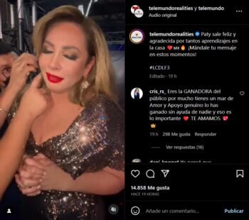 Paty Navidad sale llorando conmovida tras el reality de Telemundo
