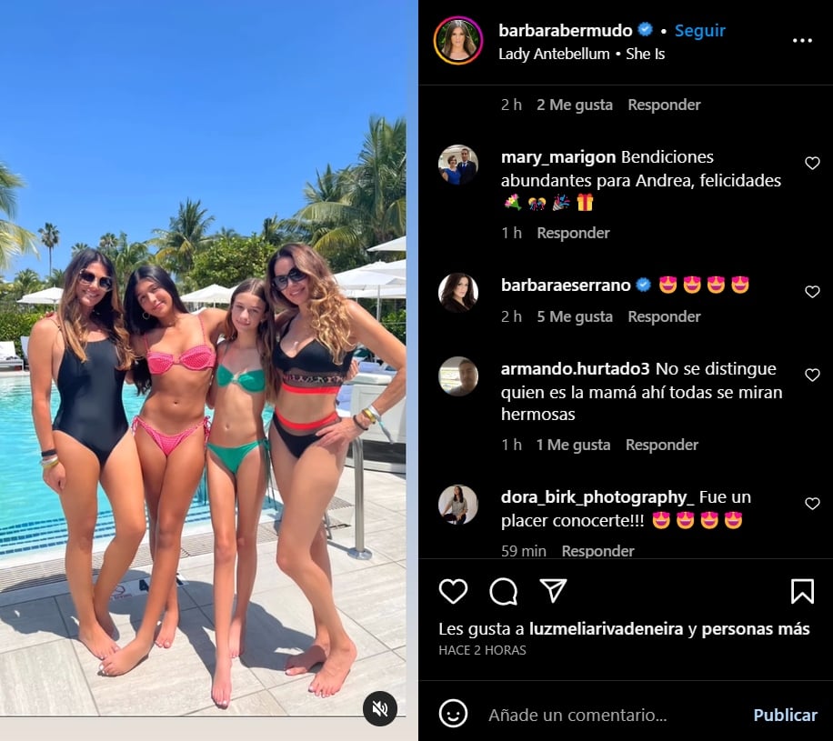 Los usuarios halagan el bikini de Bárbara
