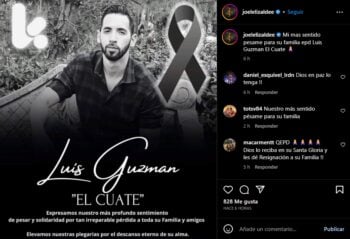 Joel Elizalde, hermano de Valentín, de luto por la muerte de Luis Guzmán "El Cuate"