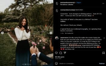La pareja se graduó de la misma escuela