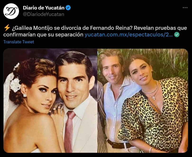 Flor Rubio afirma que Galilea Montijo se podría separar de Fernando Reina