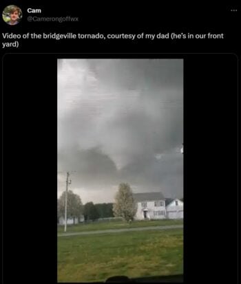 Tras tornado en Delaware, alertan de clima severo en varios estados