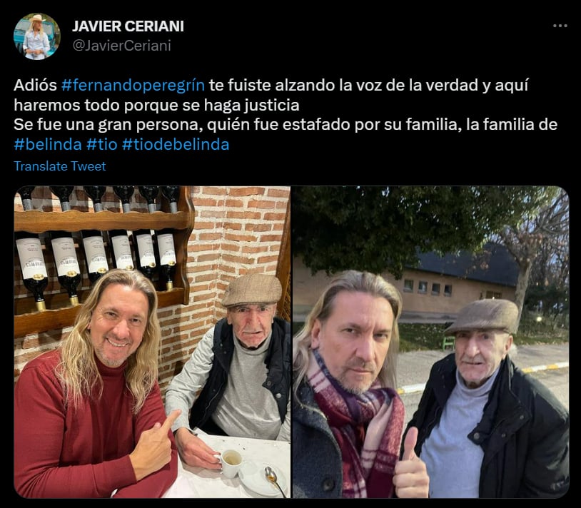 Fernando Peregrín exhibió y destapó a la familia de Belinda