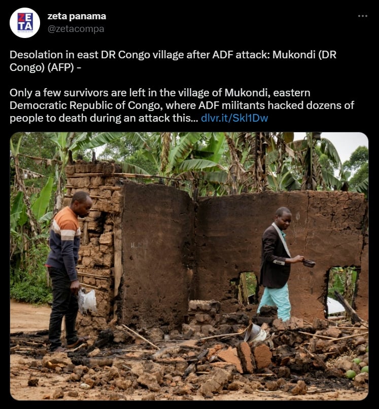 No es el primer ataque en Congo por parte de rebeldes extremistas