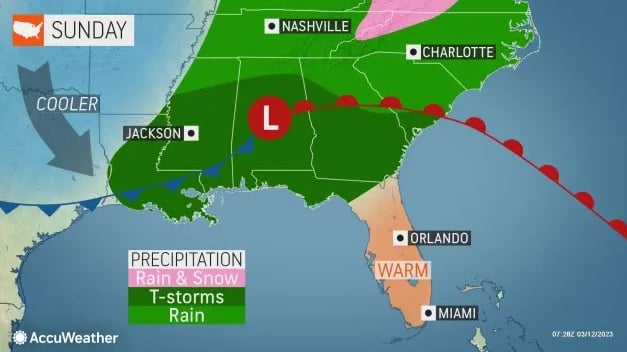 Pronostican tormentas eléctricas en el sureste de Estados Unidos