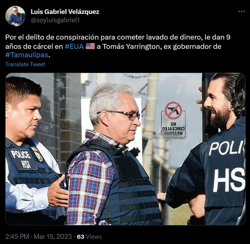 Yarrington usó el dinero de sobornos para comprar propiedades en Estados Unidos