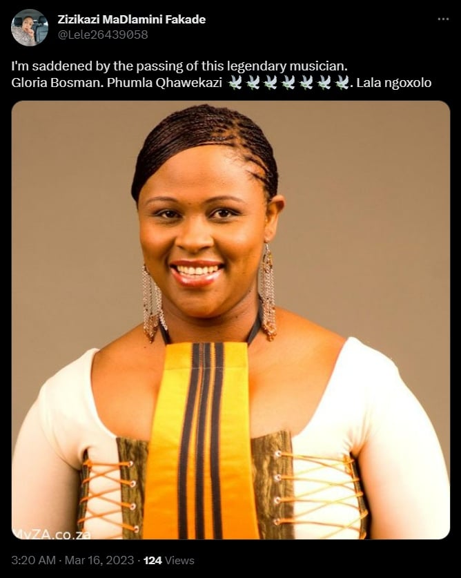 La cantante grabó con los músicos más destacados de Sudáfrica