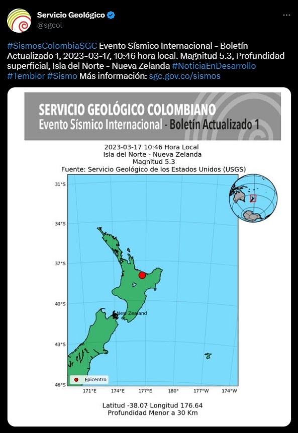 Nuevo sismo sacude a Nueva Zelanda, saldo blanco al momento