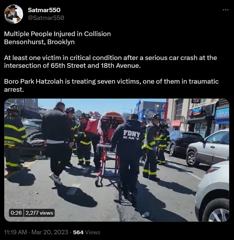 El brutal choque en Brooklyn dejó también a 5 heridos