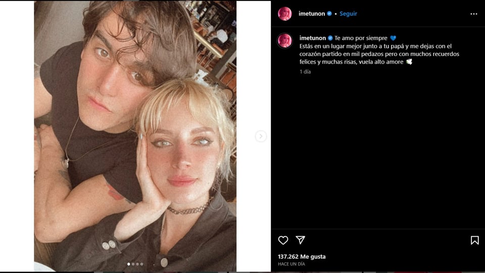 Viuda de Julián Figueroa guarda discreción en redes, así se despidió de su pareja