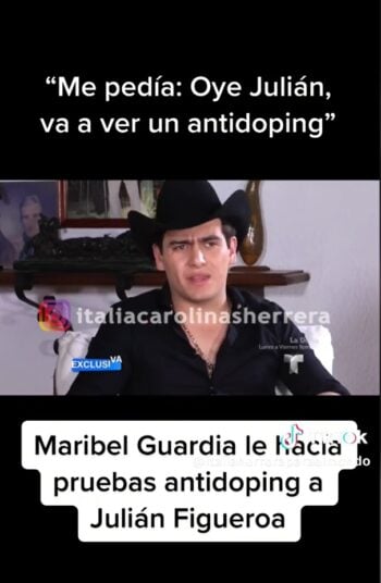 Maribel Guardia le hacía pruebas antidoping a Julián Figueroa