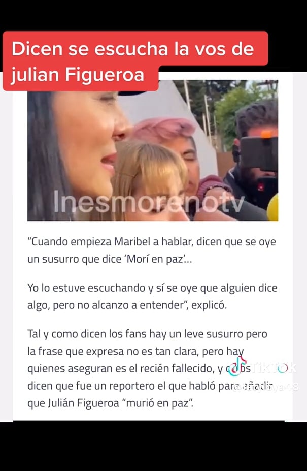 "Morí en paz", el tétrico mensaje que supuestamente es la voz de Julián Figueroa