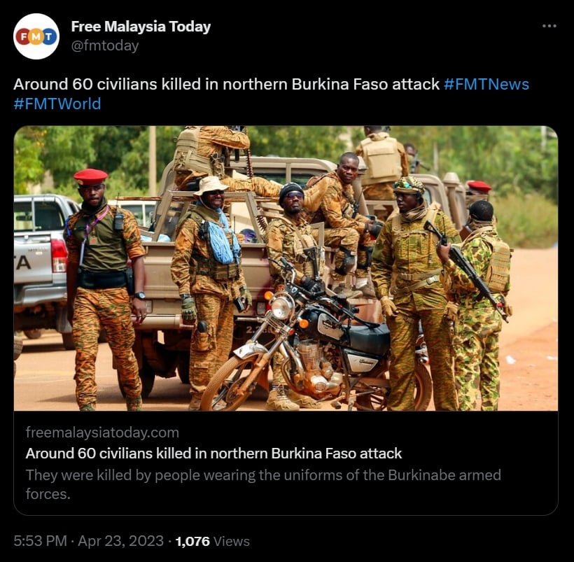 Se desconoce el motivo del ataque armado en Burkina Faso