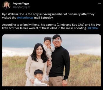 La familia "Cho", el único sobreviviente es un niño de 5 años