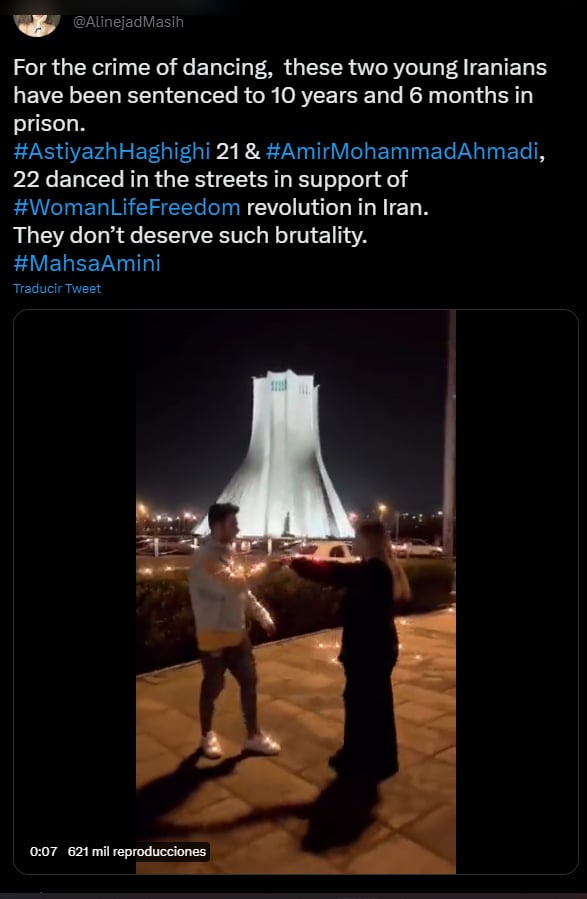 Pareja de influencers de Irán son sentenciados a 10 años de prisión