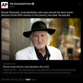 Juraj Jakubisko ganó varios premios en festivales internacionales de cine 