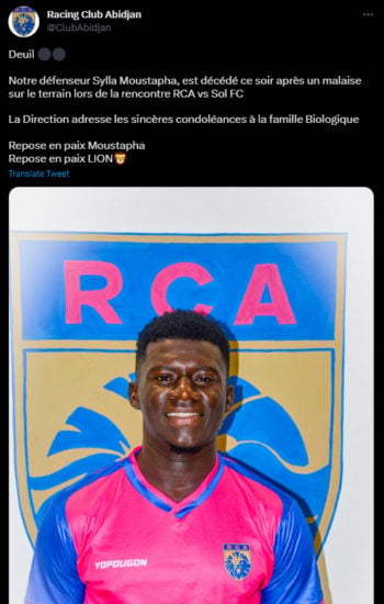¿De qué murió Moustapha Sylla?