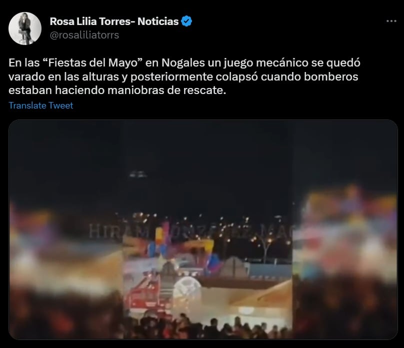 El juego mecánico colapsa en Nogales, Sonora y deja múltiples heridos en hospitales