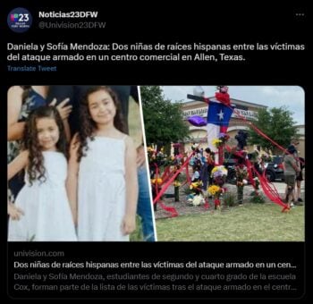 Entre las víctimas del tiroteo en Allen, Texas, hay dos niñas hispanas