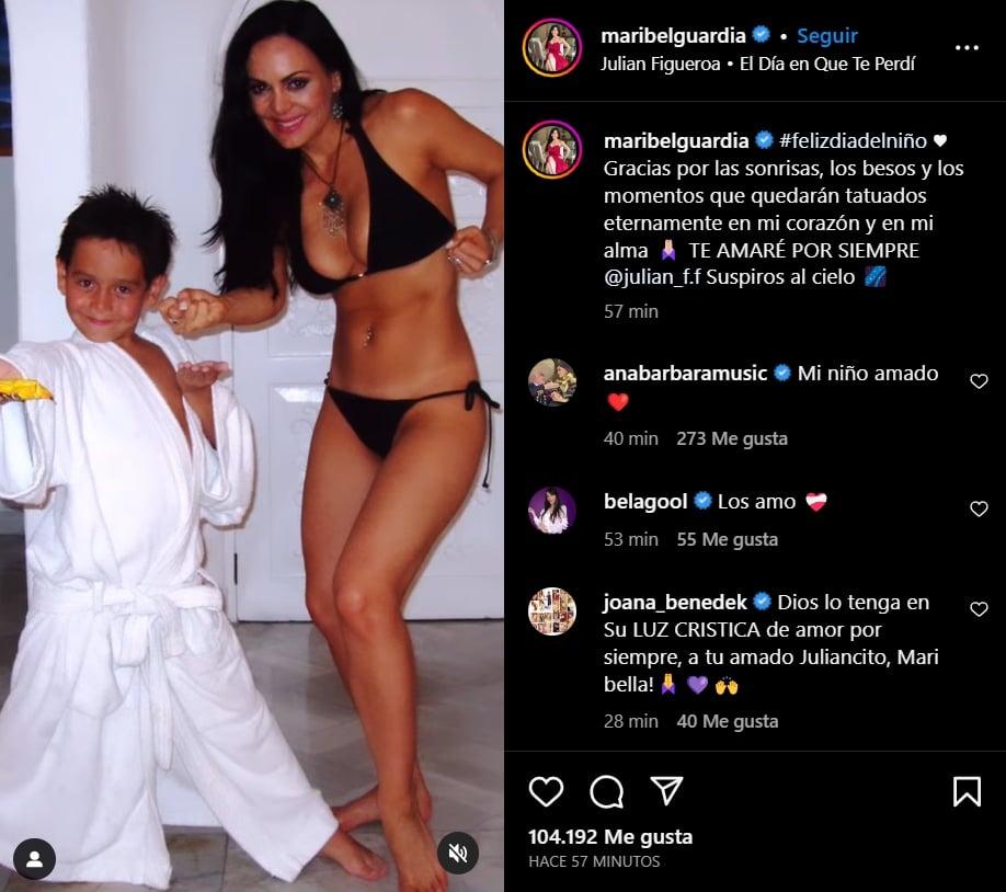 Maribel Guardia comparte fotos de Julián pero, ¿se descara?