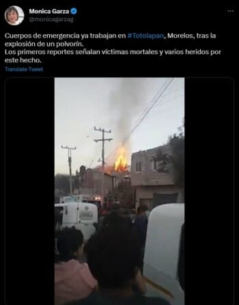 Al menos 7 muertos y 15 heridos tras la explosión en el polvorín de Morelos