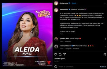 De 3 nominados saldrá un eliminado, esta es la primera celebridad en peligro